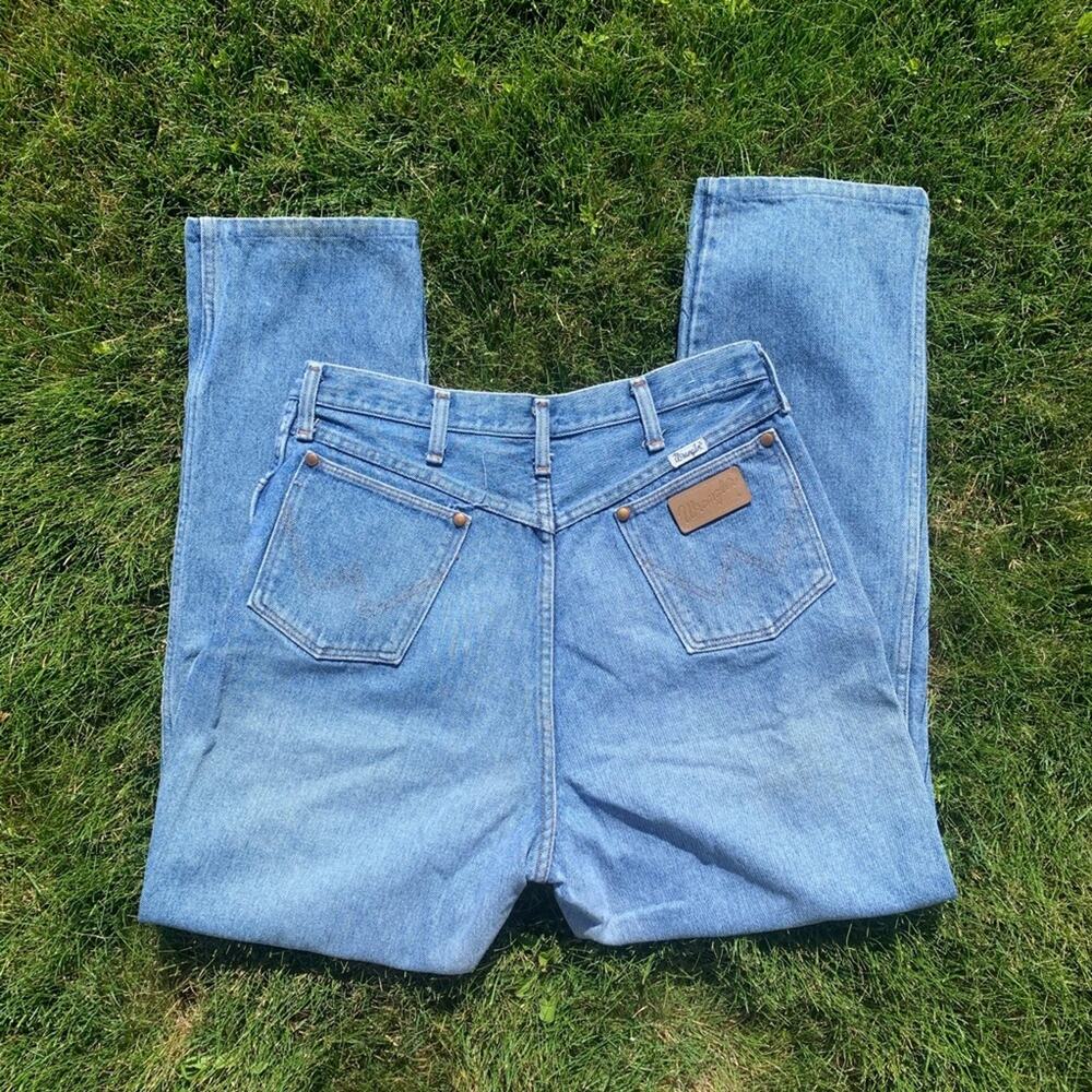 Vintage 90s Wrangler pleated relaxed fit high rise taper ankle mom jeans 17x34